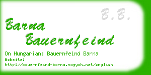 barna bauernfeind business card
